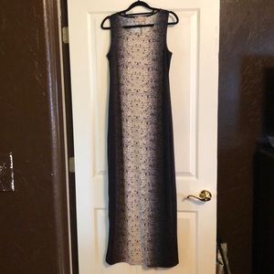 Philosophy Black and Beige Maxi Dress